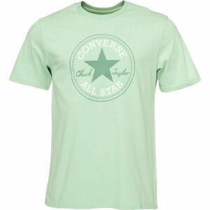 Converse STANDARD FIT CENTER FRONT CHUCK PATCH CORE TEE Tricou unisex, verde deschis, mărime imagine