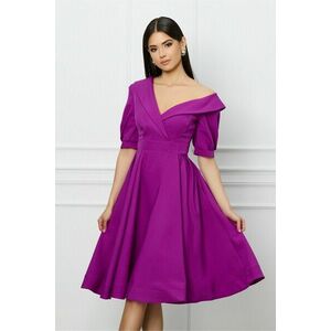 Rochie MBG magenta cu rever la bust imagine