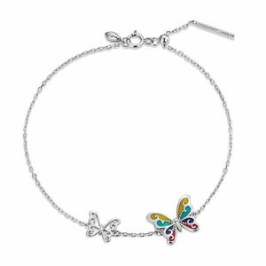 Bratara din argint Enamel Butterfly imagine