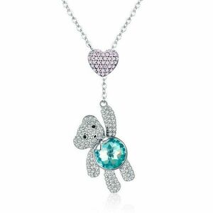 Colier din argint Blue Crystal Teddy imagine