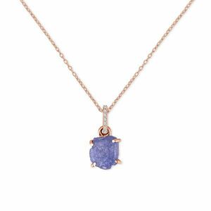 Colier din argint Rose Gold Piece of Tanzanite imagine