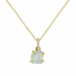 Colier din argint Golden Piece of Aquamarine imagine