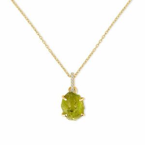 Colier din argint Golden Piece of Peridot imagine