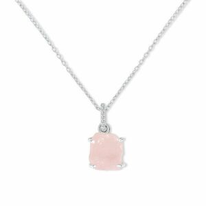 Colier din argint Silver Piece of Rose Quartz imagine