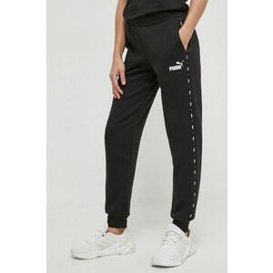 Puma pantaloni de trening Ess Tape culoarea negru, cu imprimeu imagine