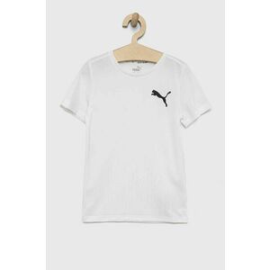 Puma tricou copii ACTIVE Small Logo Tee B culoarea alb, cu imprimeu imagine