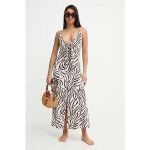 Max Mara Beachwear rochie de plajă culoarea maro, 2416621049600 2416620000000 imagine