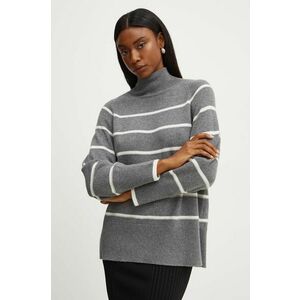 Marella pulover din amestec de lana femei, culoarea gri, cu turtleneck, 2423366184200 imagine