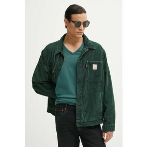 Levi's jacheta de bumbac culoarea verde, de tranzitie, oversize, A4820 imagine