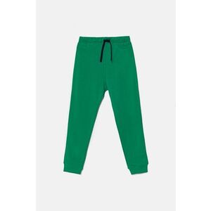 United Colors of Benetton pantaloni de bumbac pentru copii culoarea verde, neted, 3J68CF058 imagine