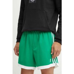 adidas Originals pantaloni scurti Adicolor barbati, culoarea verde, IZ2448 imagine