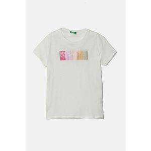 United Colors of Benetton tricou de bumbac pentru copii culoarea alb, 3I1XC10JQ imagine