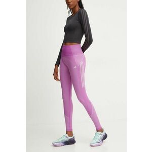 adidas Performance leggins de antrenament Seamless culoarea violet, modelator, IX0483 imagine