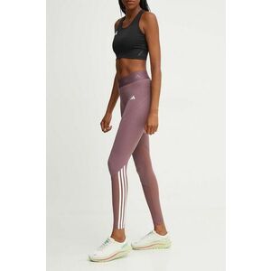 adidas Performance leggins de antrenament Hyperglam culoarea violet, modelator, IX3232 imagine