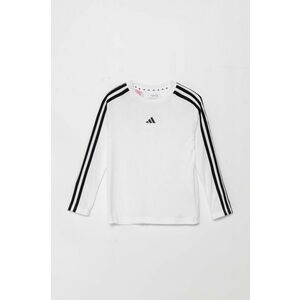 adidas longsleeve copii J TR-ES 3S LS culoarea alb, cu imprimeu, IY9747 imagine