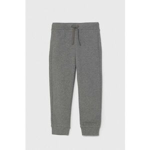 United Colors of Benetton pantaloni de trening din bumbac pentru copii culoarea gri, melanj, 3J68CF01P imagine