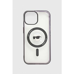 Karl Lagerfeld Husă pentru telefon iPhone 15 6.1 culoarea transparent imagine