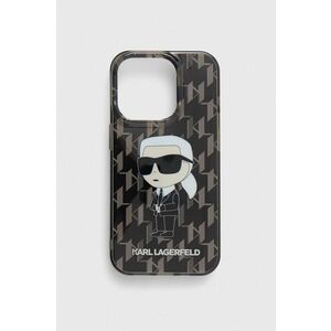 Karl Lagerfeld Husă pentru telefon iPhone 15 Pro 6.1" culoarea negru imagine