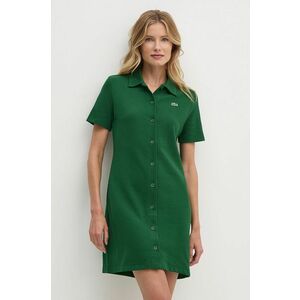 Lacoste rochie culoarea verde, mini, drept imagine