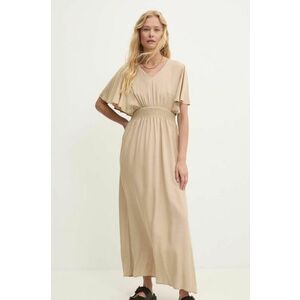 Answear Lab rochie culoarea bej, maxi, evazati imagine