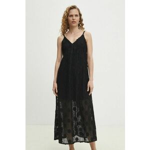 Answear Lab rochie culoarea negru, midi, evazati imagine