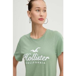 Hollister Co. tricou din bumbac femei, culoarea verde, KI357-3284 imagine