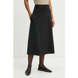 Max Mara Leisure fusta culoarea negru, midi, evazati, 2426776017600 imagine