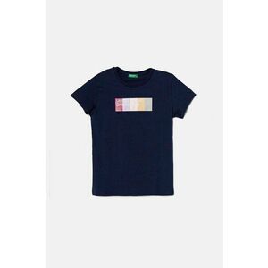 United Colors of Benetton tricou de bumbac pentru copii culoarea albastru marin, 3I1XC10JQ imagine