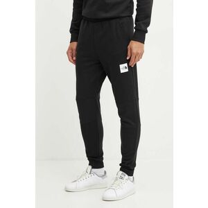 The North Face pantaloni de trening din bumbac Fine Pant culoarea negru, cu imprimeu, NF0A8A6NJK31 imagine