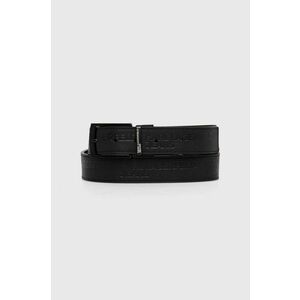 Karl Lagerfeld Jeans curea cu doua fete barbati, culoarea negru, 245D3103 imagine