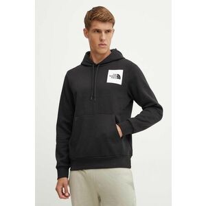 The North Face bluza Fine Hoodie barbati, culoarea negru, cu glugă, cu imprimeu, NF0A89EUJK31 imagine