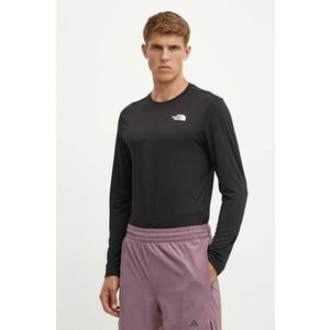 The North Face longsleeve sport 24/7 culoarea negru, neted, NF0A894AJK31 imagine