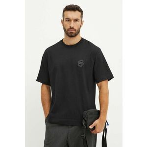 BOSS tricou din bumbac barbati, culoarea negru, cu imprimeu, 50518743 imagine