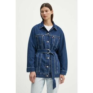 Levi's geaca jeans femei, culoarea albastru marin, de tranzitie, oversize, A9368 imagine