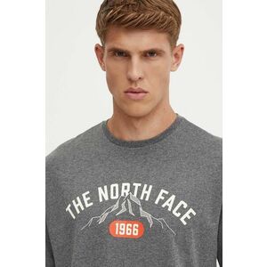 The North Face Tricou bărbați, culoarea gri, cu imprimeu imagine