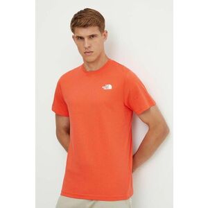 The North Face tricou din bumbac S/S Redbox Tee barbati, culoarea portocaliu, cu imprimeu, NF0A87NP5OM1 imagine