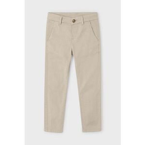 Mayoral pantaloni de bumbac pentru copii culoarea bej, neted, 513 imagine