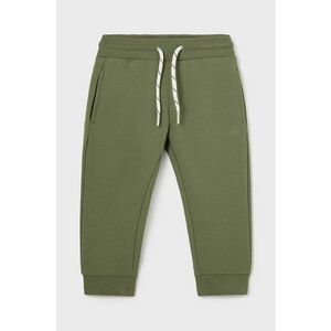 Mayoral pantaloni de trening pentru copii culoarea verde, neted, 704 imagine