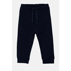 United Colors of Benetton pantaloni de trening din bumbac pentru copii culoarea albastru marin, neted, 3J68GF027 imagine