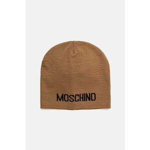 Moschino caciula din amestec de lana culoarea maro, din tesatura neteda, M3132 65294 imagine