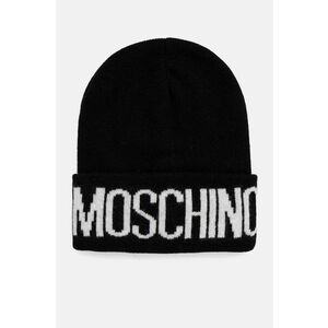 Moschino caciula din amestec de lana culoarea negru, din tricot gros, M5672 60102 imagine