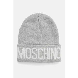 Moschino caciula din amestec de lana culoarea gri, din tricot gros, M5672 60102 imagine