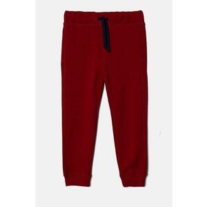 United Colors of Benetton pantaloni de trening din bumbac pentru copii culoarea bordo, neted, 3J68CF058 imagine