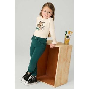 Mayoral pantaloni de bumbac pentru copii culoarea verde, neted, 511 imagine