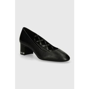 MICHAEL Michael Kors pantofi de piele June culoarea negru, cu toc drept, 40T4JUMP1L 001 imagine