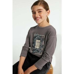 Mayoral longsleeve din bumbac pentru copii culoarea gri, 7010 imagine