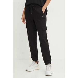 Dkny pantaloni de trening culoarea negru, neted, DP4P3504 imagine