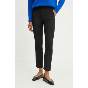 Weekend Max Mara pantaloni de lana culoarea negru, mulata, high waist, 2425136051600 imagine