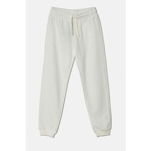 United Colors of Benetton pantaloni de trening din bumbac pentru copii culoarea alb, neted, 3J68CF02H imagine