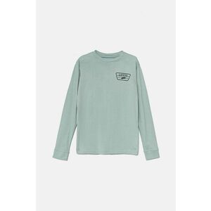 Vans longsleeve din bumbac pentru copii Full Patch Back culoarea turcoaz, cu imprimeu, VN000JCTDAZ1 imagine